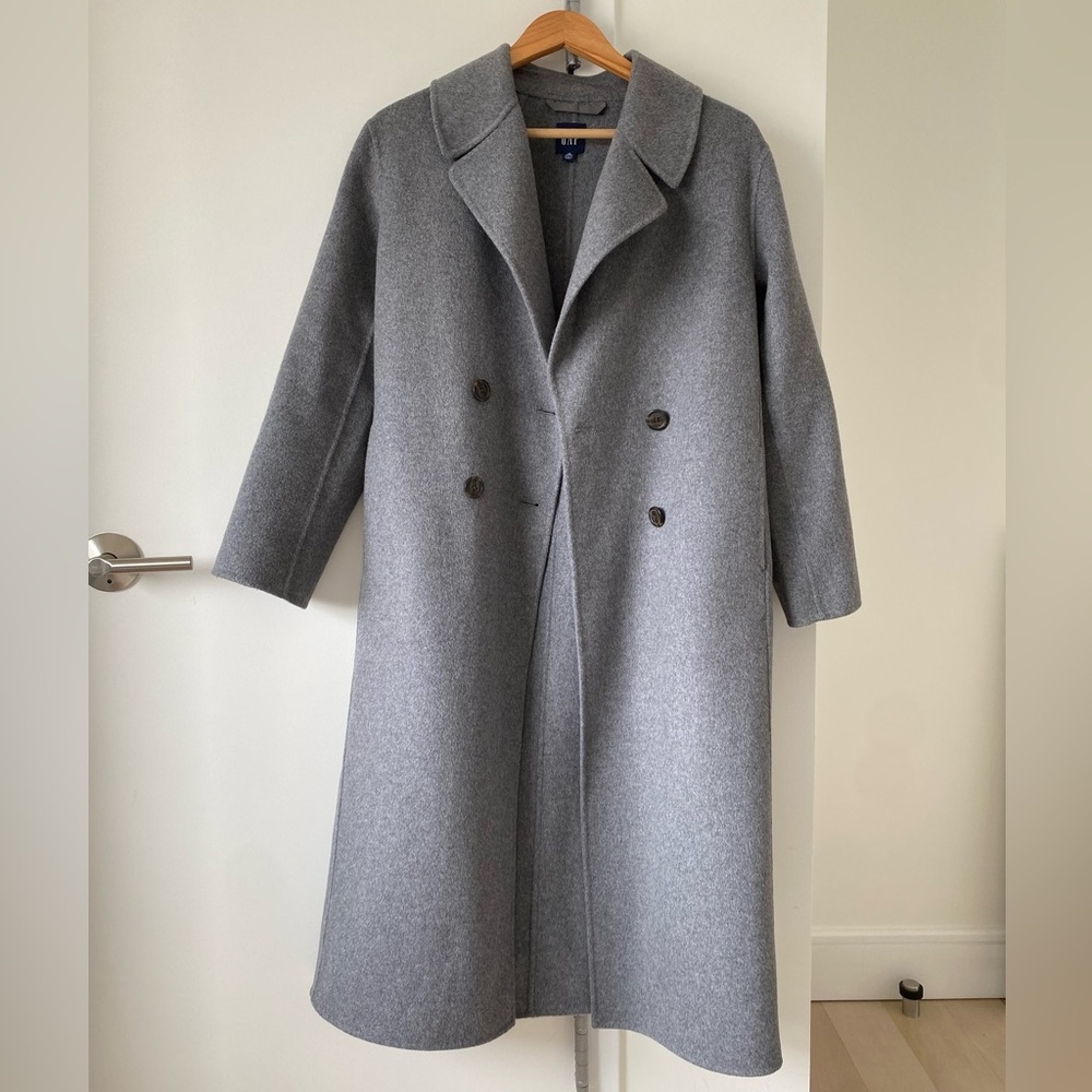 Gap Mixed Wool Wrap Coat in Gray PXS